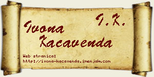 Ivona Kačavenda vizit kartica